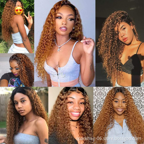 High Quality Brazilian Glueless Transparent Hd 13X6 Frontal Human Hair Curly 360 Full Lace Front Wigs